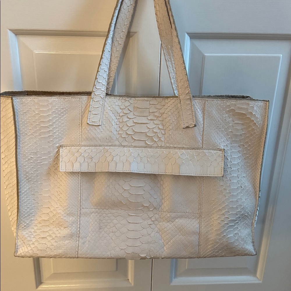 B. May white python tote - image 5